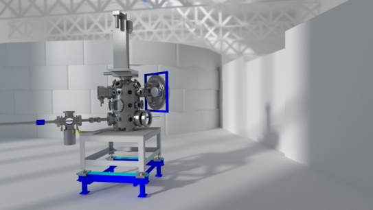 XPS-Kammer an der BL11 Darstellung der durch uns eingesetzten Vakuumkammer an der Beamline 11
